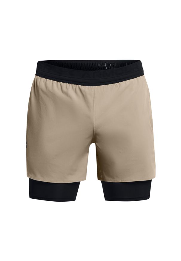 Szorty 2 w 1 Under Armour Vanish Elite. Kolor: wielokolorowy, brązowy, czarny. Sport: fitness