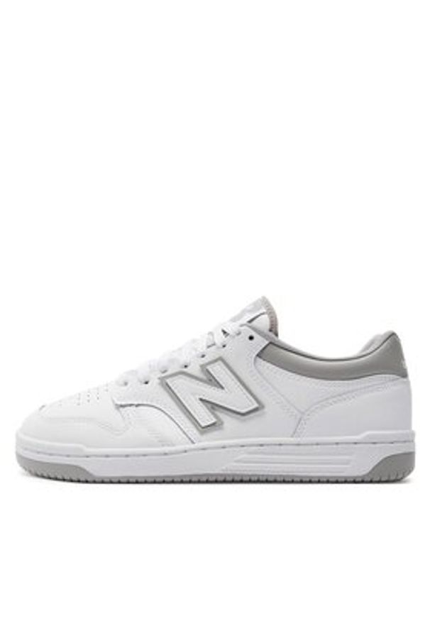 New Balance Sneakersy BB480LGM Biały. Kolor: biały. Materiał: skóra