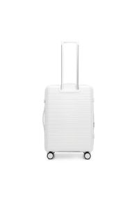 Wittchen - Zestaw walizek z polipropylenu z błyszczącymi paskami złamana bial. Kolor: biały. Wzór: paski, aplikacja. Styl: elegancki #4