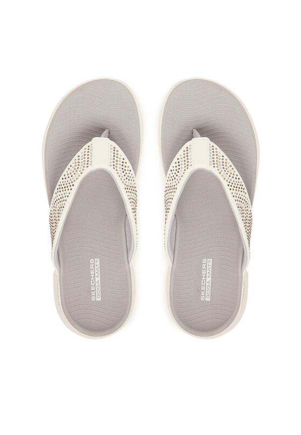 skechers - Skechers Japonki 140184/WHT Biały. Kolor: biały. Materiał: materiał