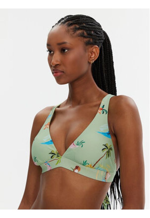 Seafolly Góra od bikini Isla Palm 31514MF216 Zielony. Kolor: zielony. Materiał: syntetyk
