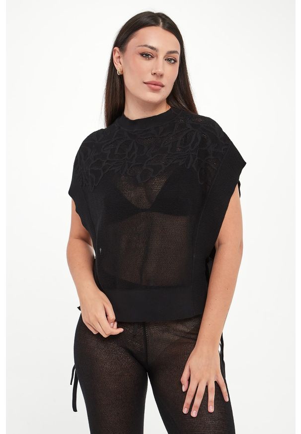 Ermanno Scervino Life - Kamizelka damska ażurowa ERMANNO SCERVINO LIFE. Wzór: ażurowy