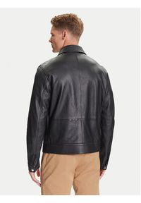 BOSS Kurtka skórzana H-Mapson4 50543214 Czarny Regular Fit. Kolor: czarny. Materiał: skóra #4