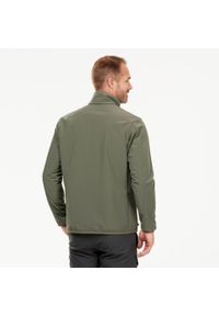 FORCLAZ - Kurtka Softshell trekkingowa męska Forclaz MT100. Kolor: zielony, brązowy, wielokolorowy, szary. Materiał: softshell. Sport: turystyka piesza
