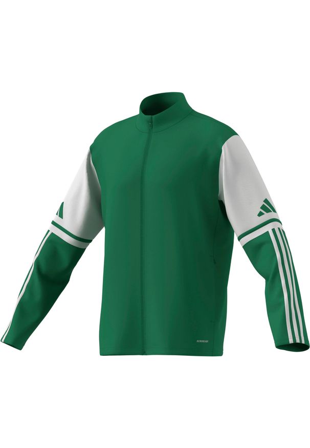 Adidas - Kurtka z dresu adidas Squadra25. Kolor: biały, zielony, wielokolorowy. Materiał: dresówka