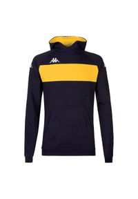 Bluza z kapturem Kappa Daccio. Typ kołnierza: kaptur. Kolor: niebieski, wielokolorowy, żółty. Wzór: kolorowy. Sport: fitness