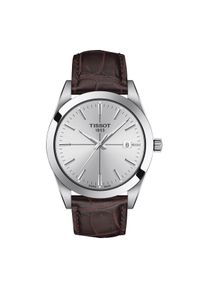 Zegarek Męski TISSOT Gentleman T-CLASSIC T127.410.16.031.01. Rodzaj zegarka: analogowe. Materiał: materiał, skóra. Styl: vintage, klasyczny, elegancki #1