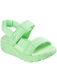 skechers - Sandały Skechers Uno Lite Sandal-sunn, Dzieci. Kolor: zielony. Materiał: syntetyk, materiał