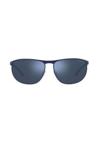 Emporio Armani okulary przeciwsłoneczne męskie. Kształt: owalne. Kolor: niebieski