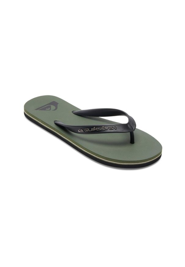 Quiksilver - Klapki dla Mężczyzn MOLOKAI CORE Zielony. Okazja: na plażę. Kolor: zielony. Materiał: syntetyk, materiał, guma. Styl: sportowy