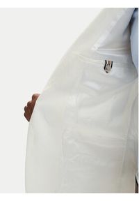 BOSS Marynarka Hutson Peak 262 50561857 Biały Slim Fit. Kolor: biały. Materiał: len #6