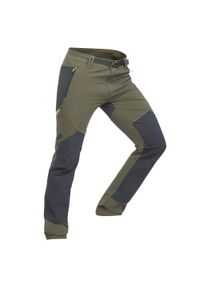FORCLAZ - Spodnie trekkingowe męskie Forclaz MT900 hydrofobowe. Kolor: brązowy, szary, zielony, wielokolorowy. Materiał: syntetyk, materiał, tkanina. Wzór: ze splotem