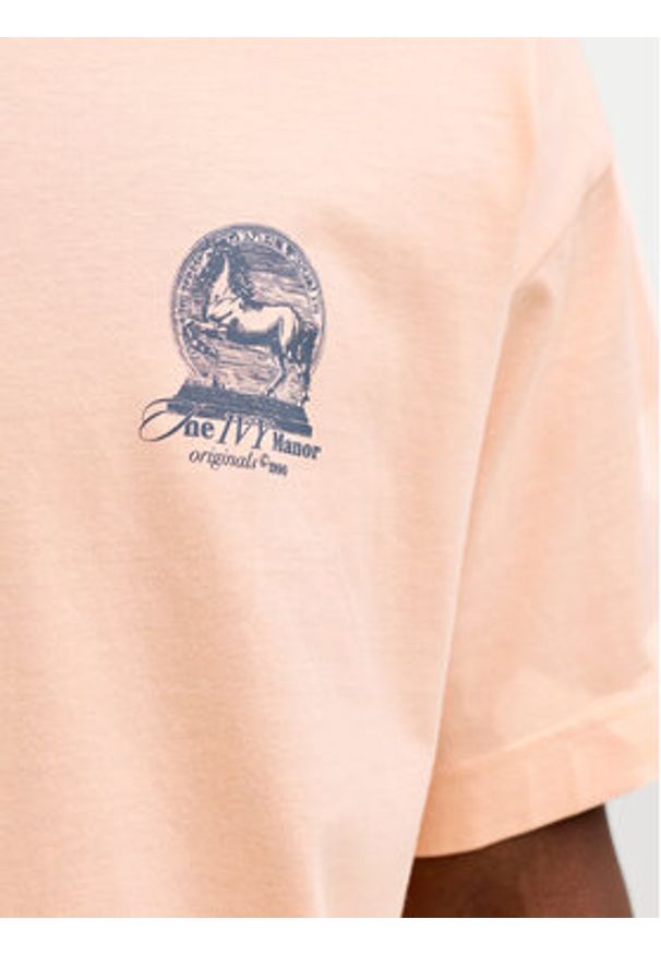 Jack & Jones T-Shirt Maine 12291780 Różowy Regular Fit. Kolor: różowy. Materiał: bawełna