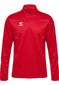 Hummel - Bluza hmlESSENTIAL HALF-ZIP. Kolor: czerwony, wielokolorowy, różowy