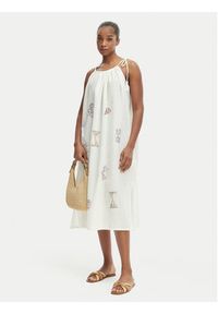 Iconique Sukienka letnia Ava IC26-017 Écru Relaxed Fit. Kolor: kremowy. Materiał: bawełna. Sezon: lato #2