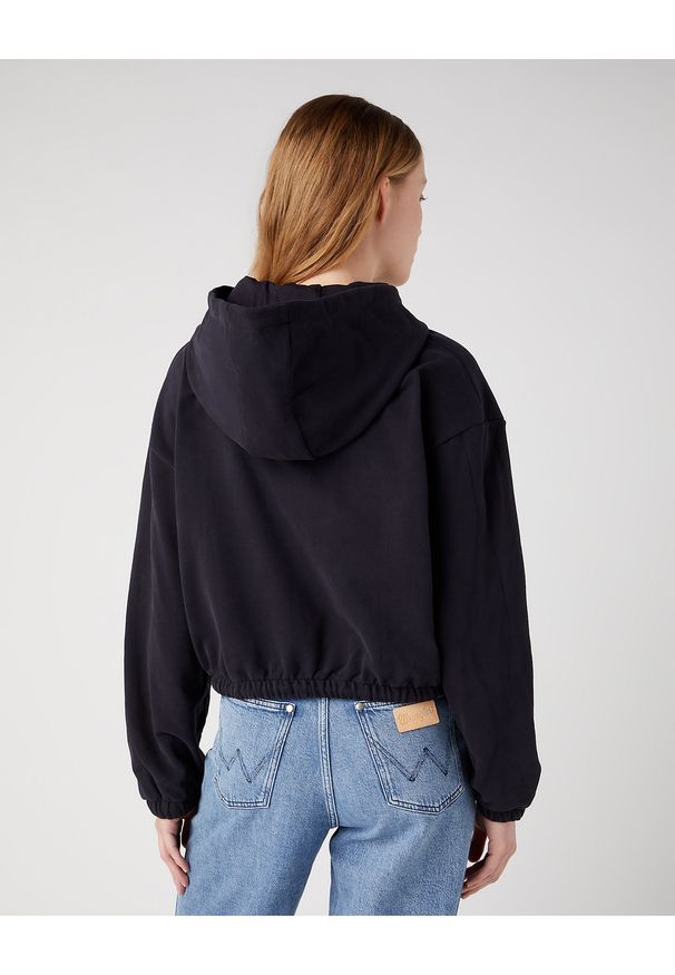 Wrangler - WRANGLER DAMSKA BLUZA Z KAPTUREM WRANGLER DRAWHEM HOODIE BLACK 112342761. Typ kołnierza: kaptur
