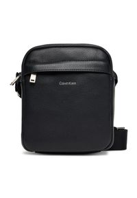 Calvin Klein Saszetka Raised Reporter LV04D3160G Czarny. Kolor: czarny. Materiał: skóra