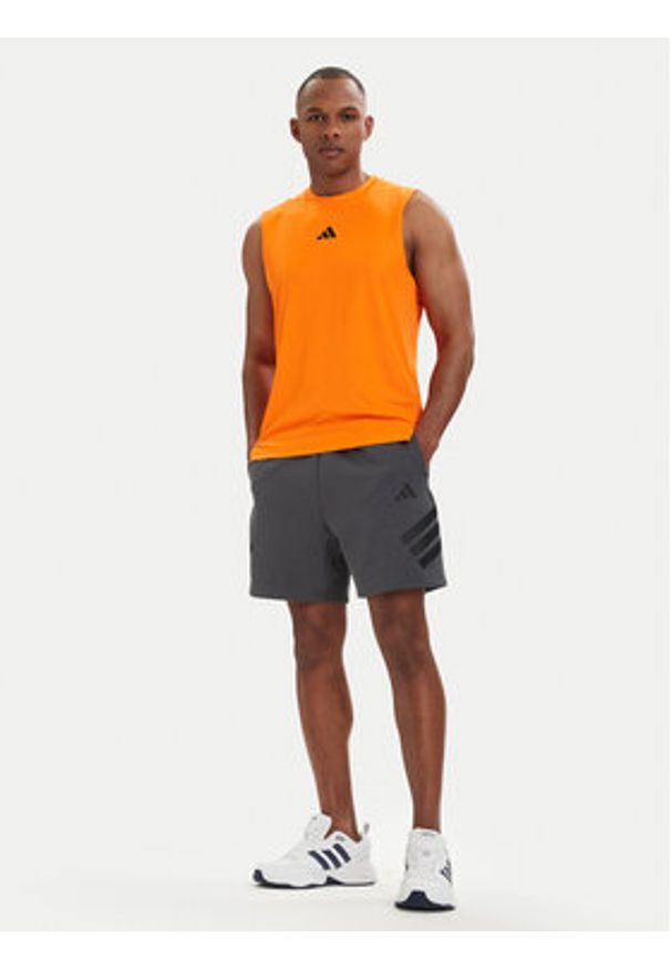 Adidas - adidas Szorty sportowe Future Icons 3-Stripes KD5241 Szary Regular Fit. Kolor: szary. Materiał: bawełna. Styl: sportowy