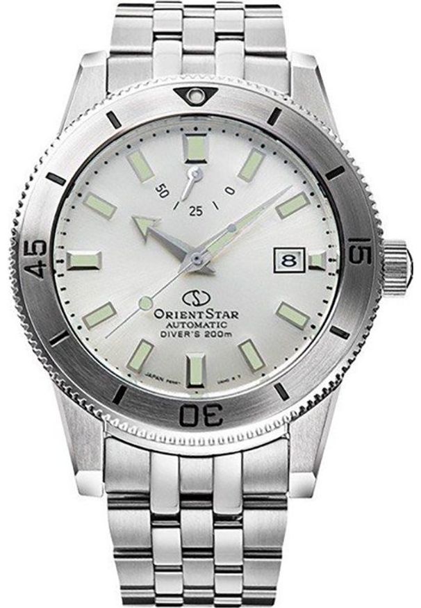 Zegarek Orient Star Zegarek męski Orient Star RE-AU0502S00B srebrny. Kolor: srebrny