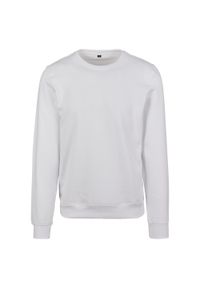 BUILD YOUR BRAND - Bluza Unisex Premium Crew Neck Dla Dorosłych. Kolor: biały