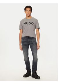 Hugo T-Shirt Dulivio 50467556 Szary Regular Fit. Kolor: szary. Materiał: bawełna