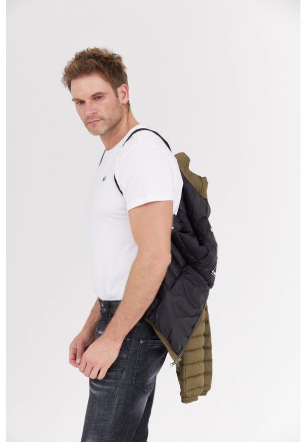 Invicta - INVICTA Zielona kurtka puchowa męska, Rozmiar XL. Kolor: zielony. Materiał: puch