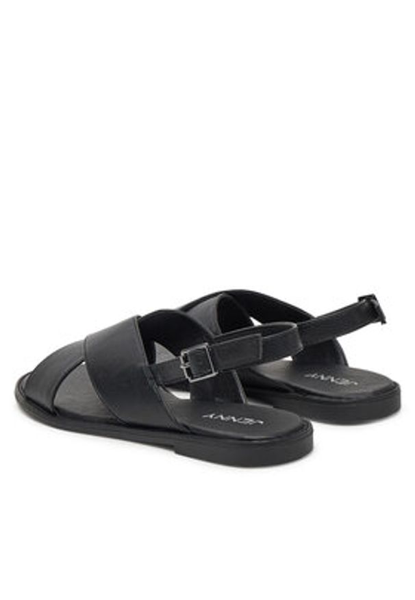 Jenny - JENNY Sandały WS5551-10 Czarny. Kolor: czarny. Materiał: syntetyk, materiał