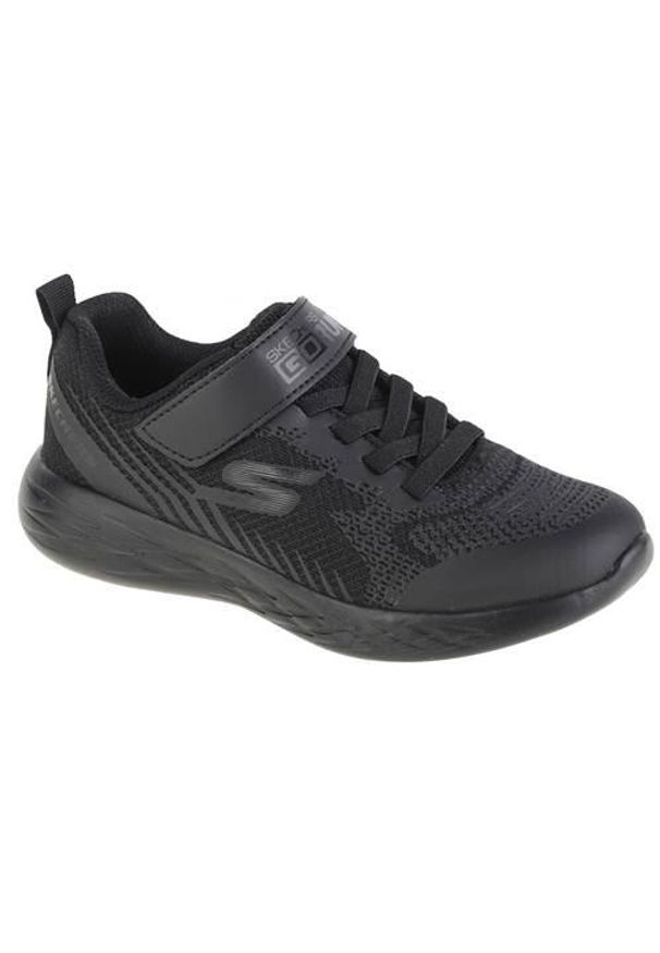 skechers - Buty do chodzenia dla dzieci Skechers GO Run 600 Baxtux. Kolor: czarny. Materiał: tkanina. Szerokość cholewki: normalna. Model: Skechers Sport. Sport: bieganie, turystyka piesza