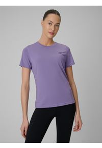 4f - 4F Koszulka treningowa regular szybkoschnąca damska - fioletowa XS. Kolor: fioletowy. Sport: fitness #1