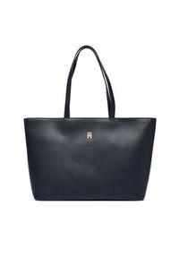 TOMMY HILFIGER - Tommy Hilfiger Torebka Im Latam Corp Tote AW0AW17322 Granatowy. Kolor: niebieski. Materiał: skórzane #2