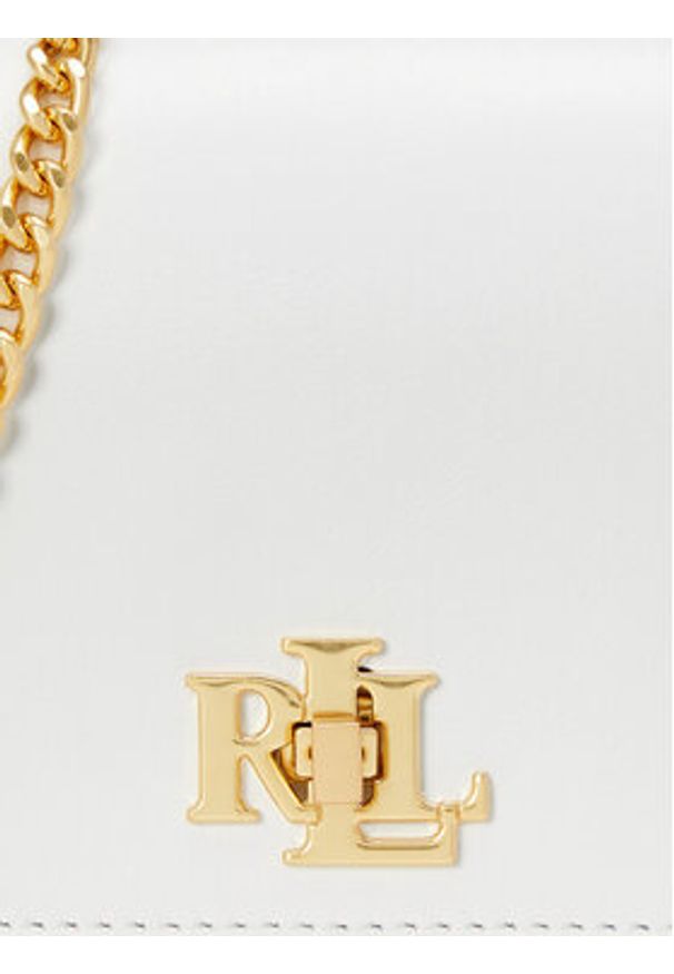 Lauren Ralph Lauren - LAUREN RALPH LAUREN Torebka Turn-Lock 432915377014 Biały. Kolor: biały. Materiał: skórzane