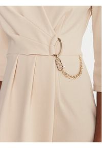 Rinascimento Sukienka koktajlowa CFC0020071002 Beżowy Regular Fit. Kolor: beżowy. Materiał: syntetyk. Styl: wizytowy #6