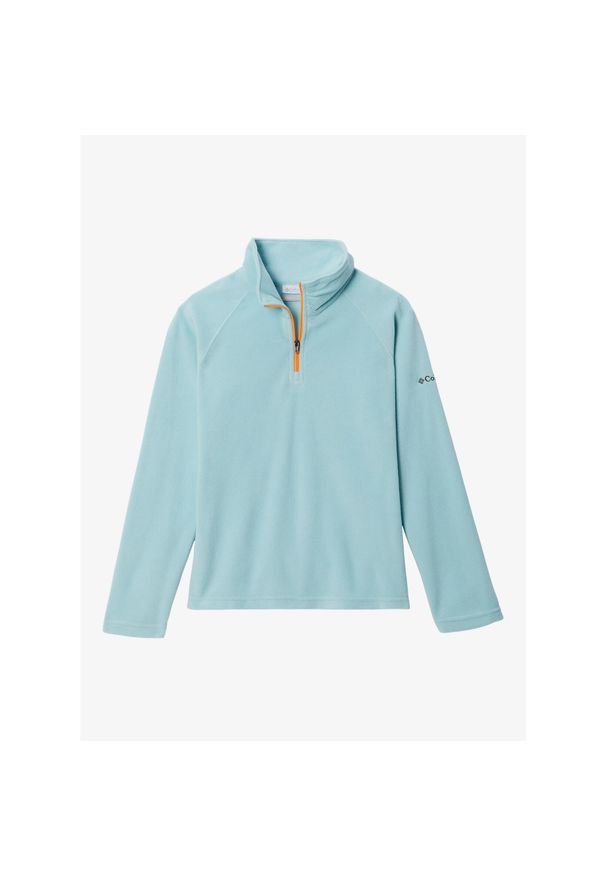 columbia - Bluza polarowa dziecięca Columbia Glacial Fleece Half Zip. Kolor: zielony. Materiał: polar