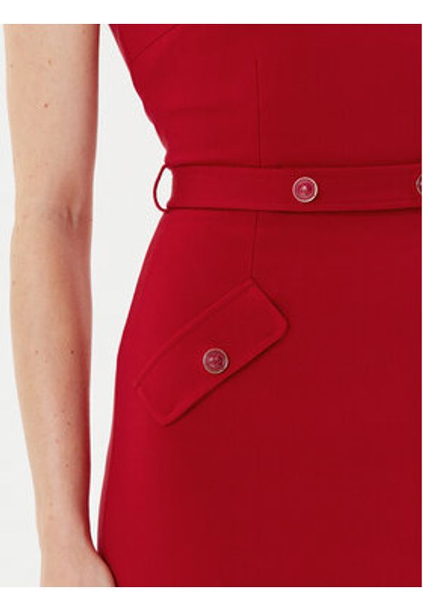 Marciano Guess Sukienka 177067 Czerwony Classic Fit. Kolor: czerwony. Materiał: wiskoza