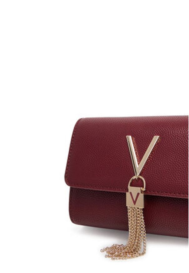 VALENTINO - Valentino Torebka Divina VBS1R403G Bordowy. Kolor: czerwony. Materiał: skórzane