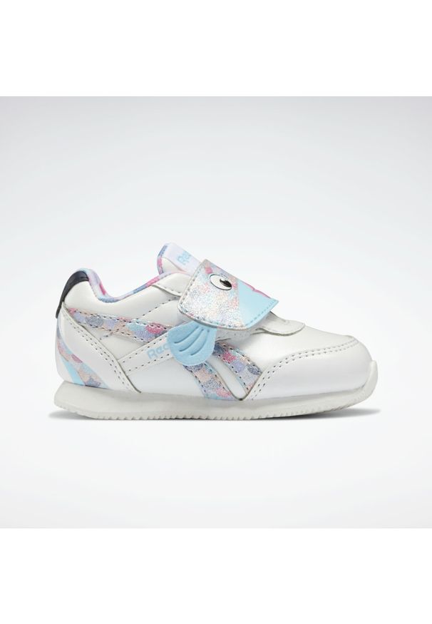 Buty do chodzenia niemowlęce Reebok Royal CL Jogger. Zapięcie: rzepy. Kolor: wielokolorowy, różowy, niebieski. Materiał: guma, materiał, tkanina, syntetyk. Szerokość cholewki: normalna. Model: Reebok Royal. Sport: turystyka piesza