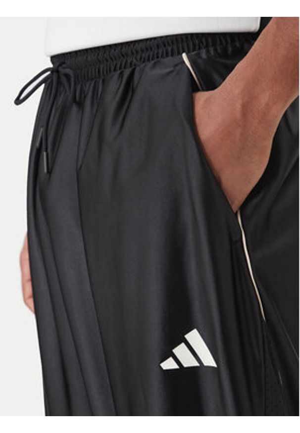 Adidas - adidas Spodnie dresowe Stadium Shiny JZ6848 Czarny Loose Fit. Kolor: czarny. Materiał: syntetyk
