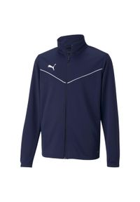 Bluza dla dzieci Puma teamRISE Training Poly Jacket Jr granatowa. Kolor: niebieski. Materiał: poliester. Sport: piłka nożna #1