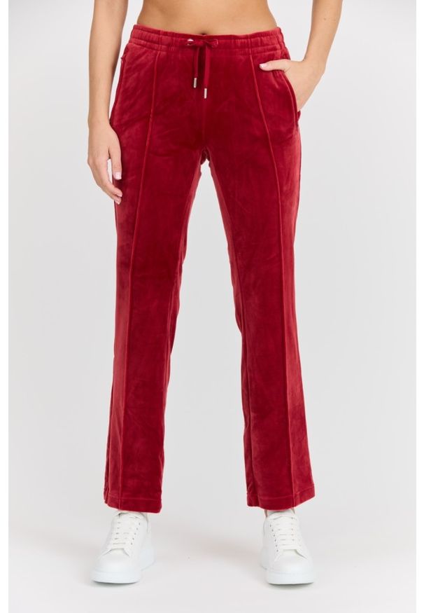 Juicy Couture - JUICY COUTURE Damskie czerwone spodnie dresowe Tina Track Pant, Rozmiar XS. Kolor: czerwony. Materiał: dresówka. Długość: długie