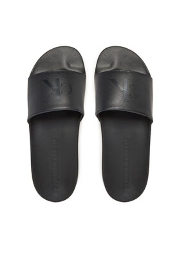 Calvin Klein Jeans Klapki Slide Aop Print YM0YM01269 Czarny. Kolor: czarny. Wzór: nadruk