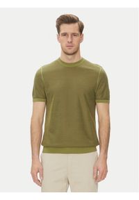 BOSS Sweter Jianfranco 50537642 Zielony Regular Fit. Kolor: zielony. Materiał: bawełna