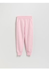 Reserved - Spodnie dresowe - różowy. Kolor: różowy. Materiał: dresówka