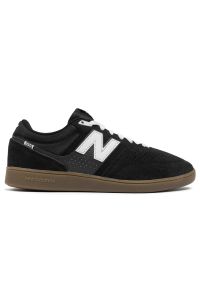 Buty męskie New Balance Numeric NM508SBA – czarne. Kolor: czarny. Materiał: skóra, zamsz, dresówka, materiał, syntetyk. Szerokość cholewki: normalna. Wzór: nadruk. Sport: skateboard
