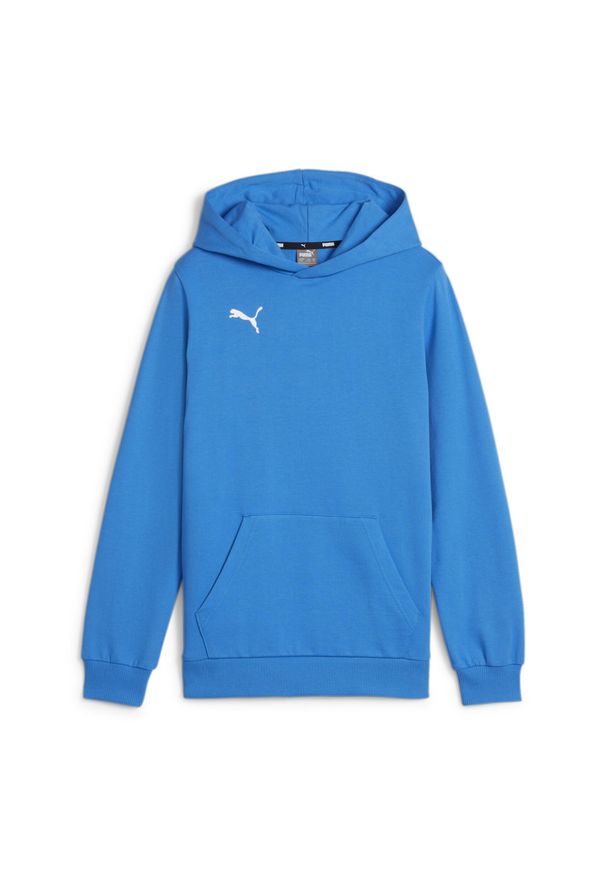 Bluza sportowa chłopięca Puma B23601. Typ kołnierza: kaptur. Kolor: wielokolorowy, niebieski, biały. Sport: piłka nożna