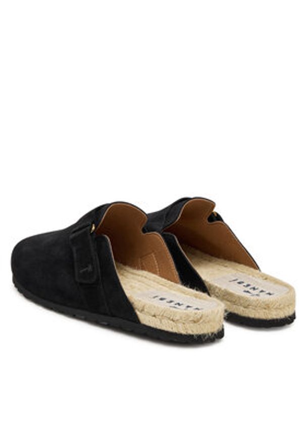 Manebi Espadryle K 1.0 B0 Czarny. Kolor: czarny. Materiał: skóra, zamsz