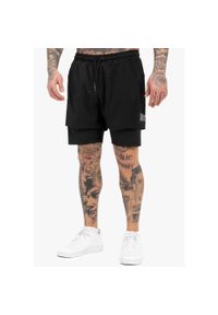 Krótki, dopasowany fason Benlee Ocars. Kolor: wielokolorowy, szary, czarny. Materiał: materiał. Długość: krótkie. Sport: fitness #1