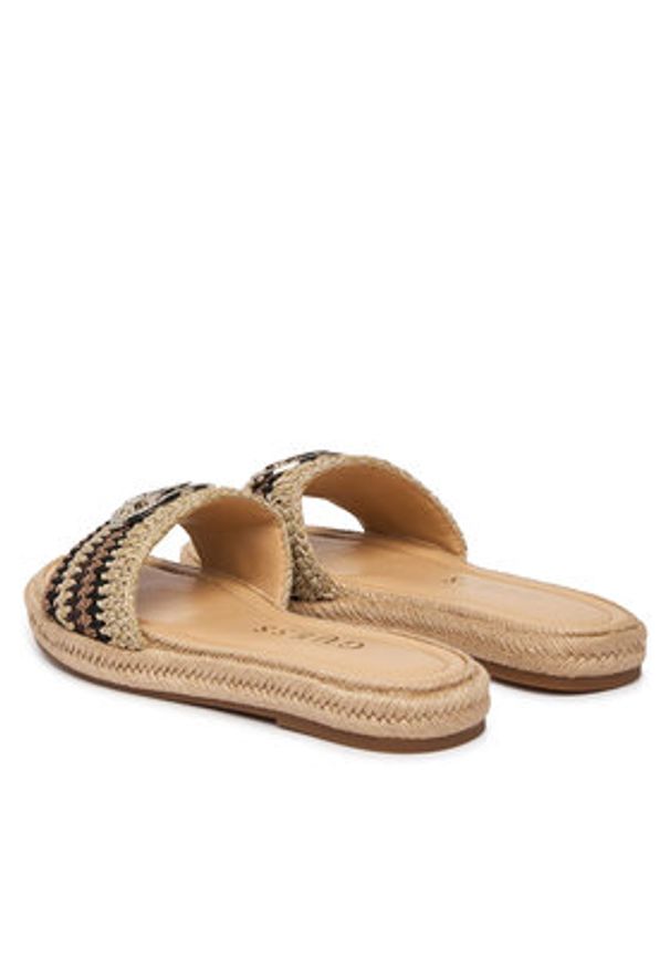 Guess Sandały 181337 Czarny. Kolor: beżowy. Materiał: materiał