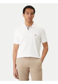 Nautica Polo Cabin NCCR0110 Biały Classic Fit. Typ kołnierza: polo. Kolor: biały. Materiał: syntetyk, bawełna #1