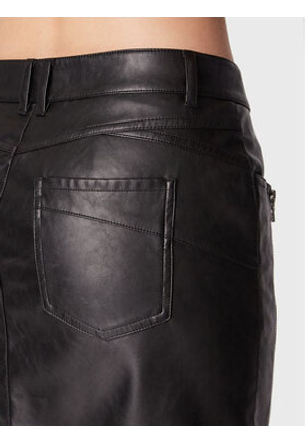 Marc Aurel Spódnica z imitacji skóry 2255 2020 92699 Czarny Regular Fit. Kolor: czarny. Materiał: skóra, syntetyk