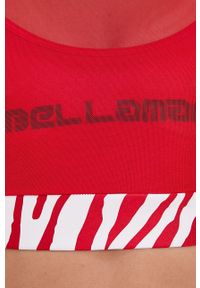 LABELLAMAFIA - LaBellaMafia Top damski kolor czerwony. Kolor: czerwony. Materiał: dzianina. Wzór: nadruk #5